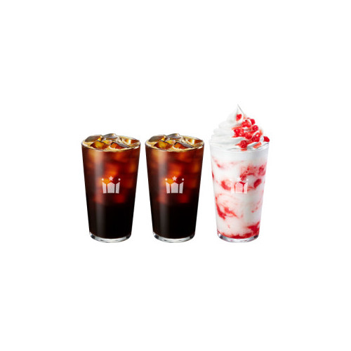 팀플 1시간 컷 (아메리카노 R 2잔 + 딸기 치즈케익 할리치노 R)